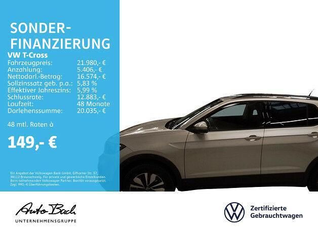 Gebraucht VW T-Cross Move 95 PS (69 kW) 2023 Silber SUV