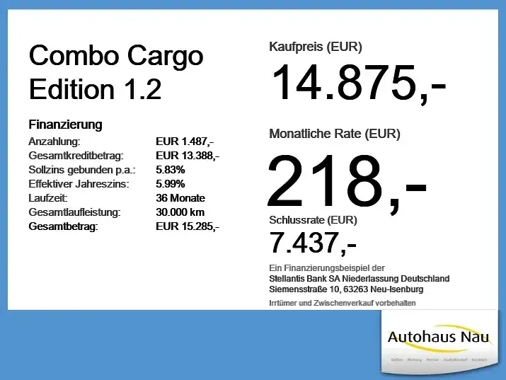 Gebraucht Opel Combo Edition 110 PS (80 kW) 2021 Rubin rot Van / Kleinbus