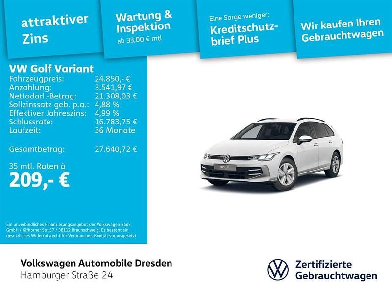 Gebraucht VW Golf Life 116 PS (85 kW) 2024 Pure white Kombi