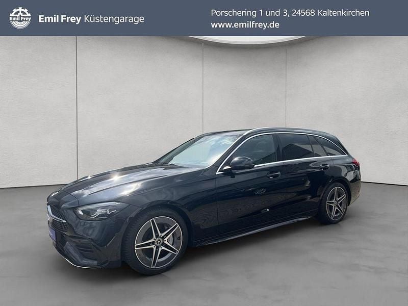 Schwarz Gebraucht 2022 Mercedes C220 AMG line Limousine | 31.444 € (Guter Preis) - Bild 1/4
