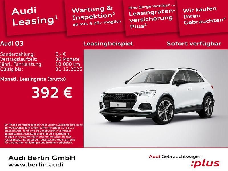 Gletscherweiß metallic Gebraucht 2025 Audi Q3 Advanced Plus SUV | 42.300 € (Fairer Preis) - Bild 1/3