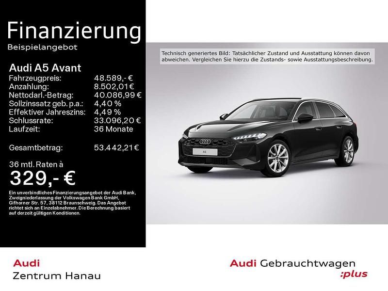 Mythosschwarz metallic Gebraucht 2025 Audi A5 Sport Coupé | 48.589 € (Fairer Preis) - Bild 1/3