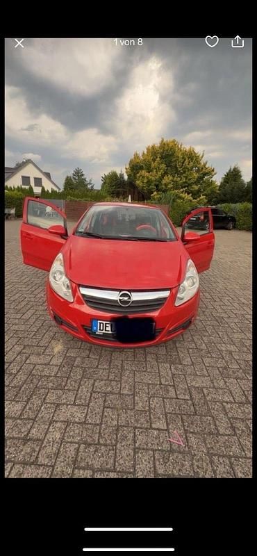 Rot Gebraucht 2008 Opel Corsa Kleinwagen | 3.000 € (Fairer Preis) - Bild 1/4