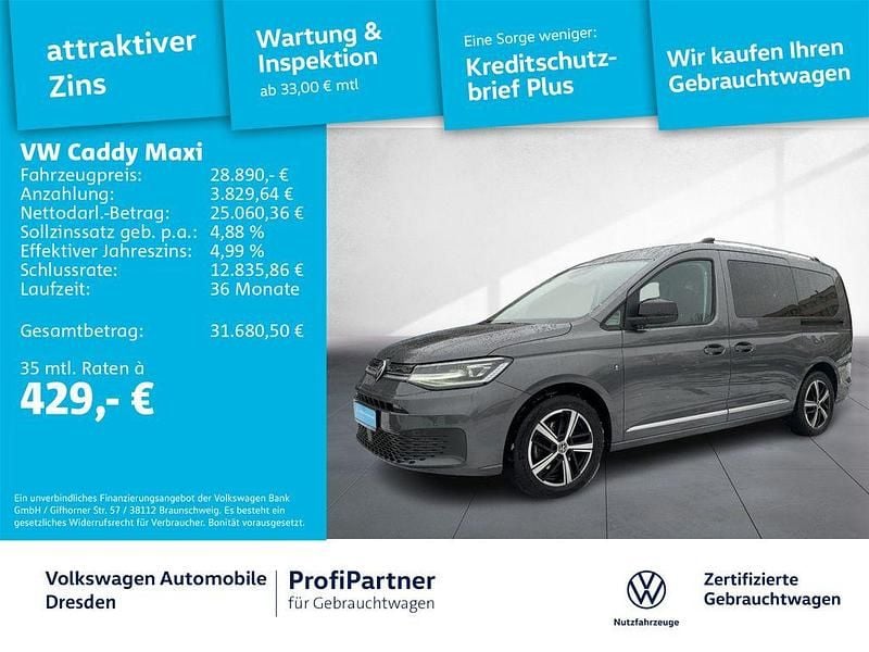 Gebraucht VW Caddy Maxi Style 114 PS (83 kW) 2021 Grau Van / Kleinbus