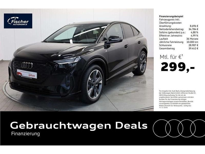 Mythosschwarz metallic Gebraucht 2024 Audi Q4 Sportback e-tron S-Line SUV | 43.480 € - Bild 1/4