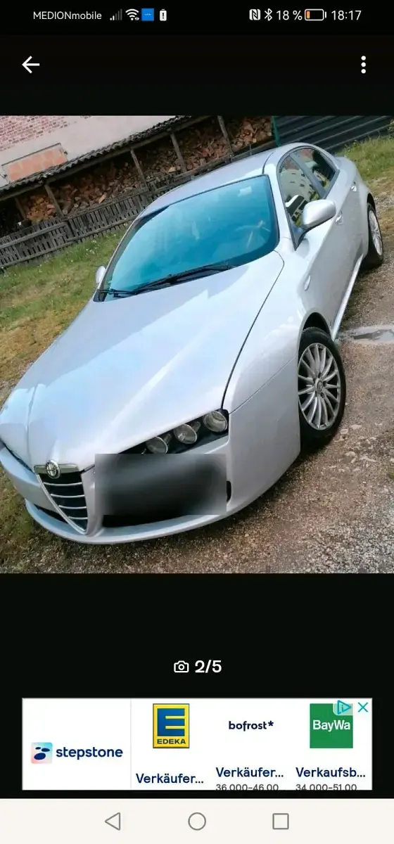 Gebraucht Alfa Romeo 159 160 PS (117 kW) 2006 Silber Limousine