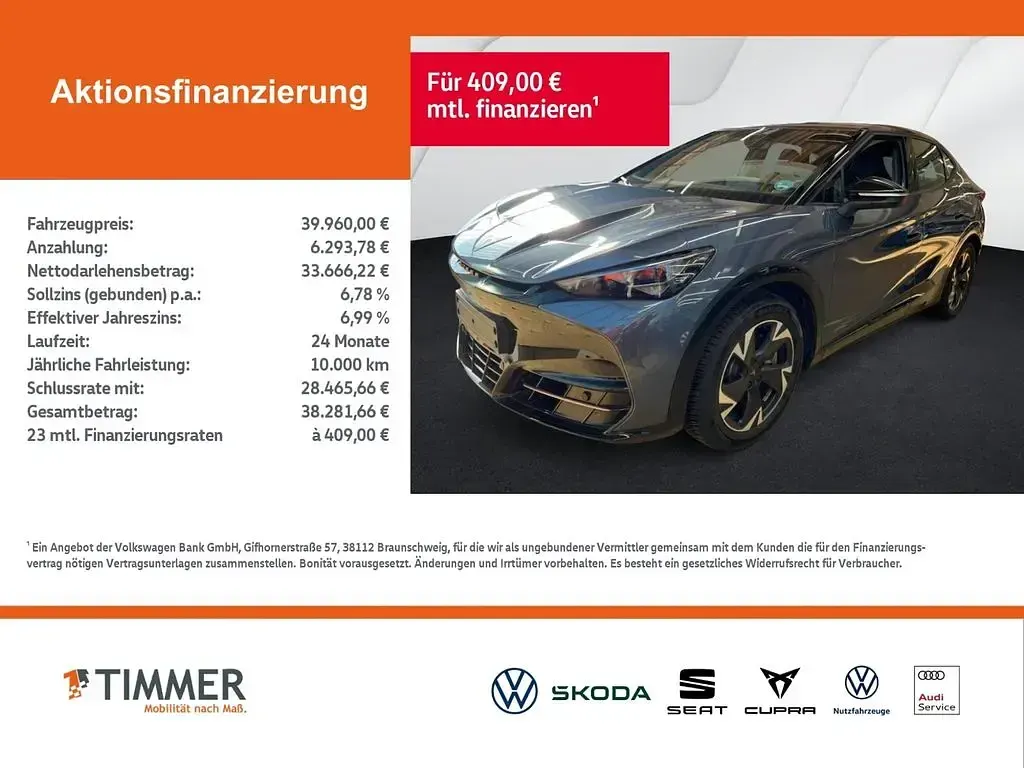 Gebraucht Cupra Tavascan Endurance 210 kW (286 PS) 2025 Blau SUV