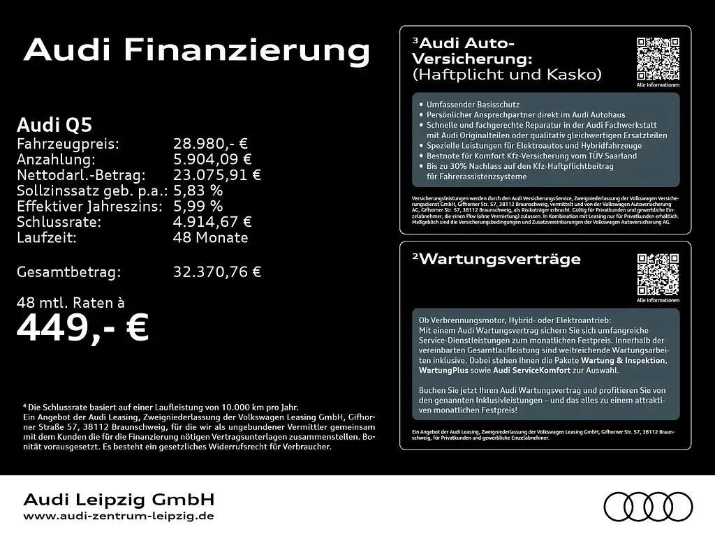Gebraucht Audi Q5 Design 190 PS (139 kW) 2020 Navarrablau metallic SUV