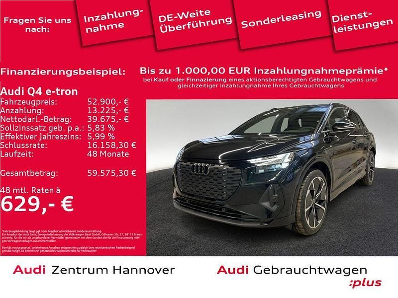 Mythosschwarz metallic Gebraucht 2024 Audi Q4 e-tron Ambiente SUV | 52.900 € - Bild 1/4