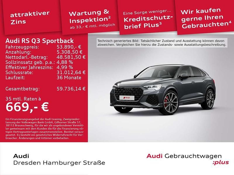 Daytonagrau perleffekt Gebraucht 2022 Audi RS Q3 SUV | 53.890 € (Fairer Preis) - Bild 1/3