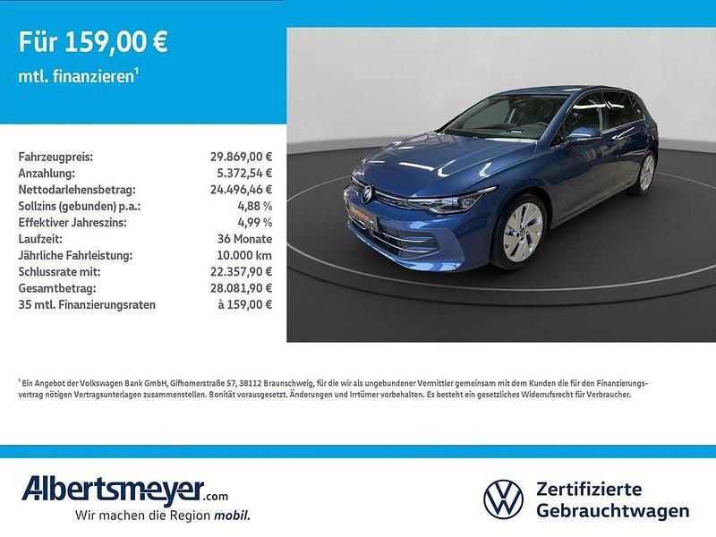 Blau Gebraucht 2024 VW Golf VIII Style Limousine | 29.869 € (Fairer Preis) - Bild 1/4