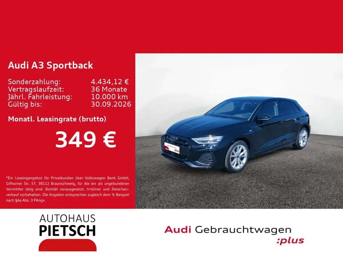 Gebraucht Audi A3 Sportback e-tron S-Line 272 PS (200 kW) 2026 Mythosschwarz metallic Kleinwagen