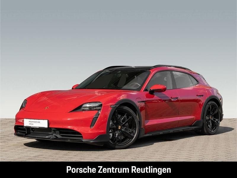 Rot Gebraucht 2022 Porsche Taycan Turbo Cross Turismo Limousine | 79.650 € (Superpreis) - Bild 1/4