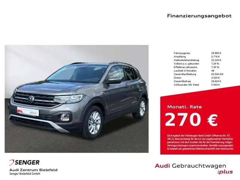 Grau Gebraucht 2021 VW T-Cross Life SUV | 18.480 € (Superpreis) - Bild 1/1