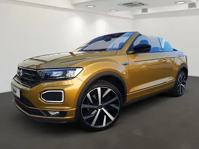 Gebraucht VW T-Roc Cabriolet R-line 150 PS (110 kW) 2021 Kurkumagelb metallic Cabrio