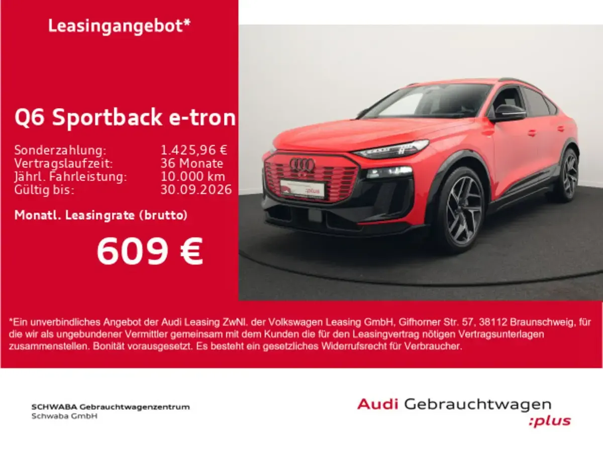Gebraucht Audi Q6 Sportback e-tron S-Line 225 kW (306 PS) 2025 Soneirarot metallic SUV