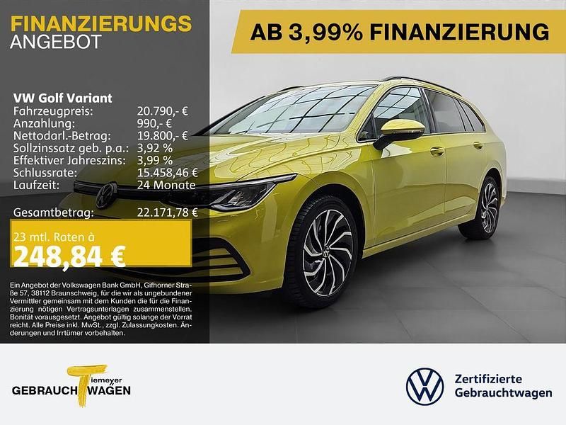 Gebraucht VW Golf VIII Life 150 PS (110 kW) 2022 Gelb Kombi