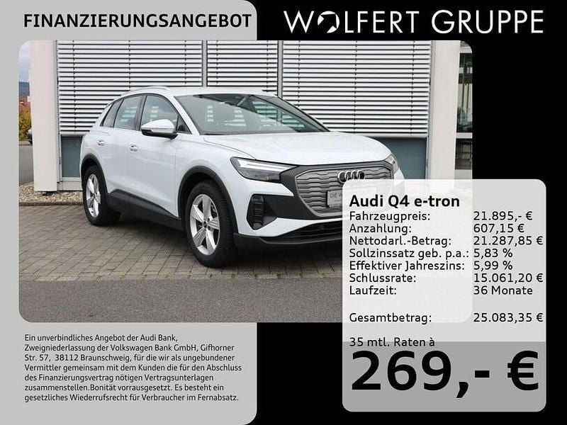 Gebraucht Audi Q4 e-tron Basis 125 kW (170 PS) 2022 Gletscherweiß metallic SUV