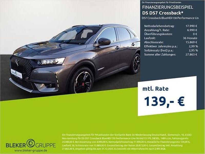 Platingrau Gebraucht 2022 DS Automobiles DS7 Crossback Performance Line Plus SUV | 24.680 € (Superpreis) - Bild 1/3