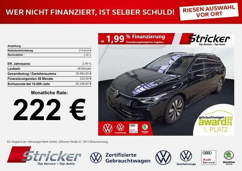 Schwarz Gebraucht 2024 VW Golf VIII Goal Kombi | 27.949 € (Superpreis) - Bild 1/3
