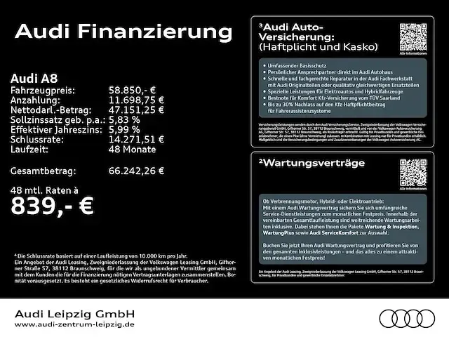 Gebraucht Audi A8 Ambiente 462 PS (339 kW) 2022 Daytonagrau perleffekt Limousine