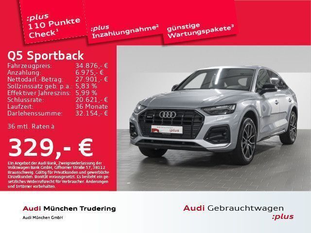 Florettsilber metallic Gebraucht 2021 Audi Q5 Sportback Advanced Plus SUV | 36.884 € (Teuer) - Bild 1/2