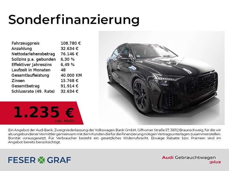 Mythosschwarz metallic Gebraucht 2023 Audi RS Q8 Ambiente SUV | 108.780 € (Fairer Preis) - Bild 1/2