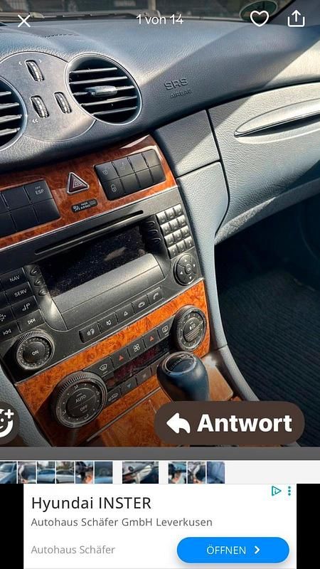 Gebraucht Mercedes CLK200 Elegance 163 PS (119 kW) 2005 Silber Coupé