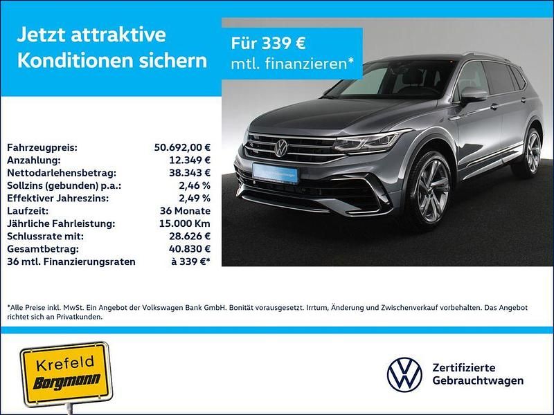 Grau / platinum grey Gebraucht 2024 VW Tiguan Allspace R-line SUV | 50.692 € - Bild 1/4