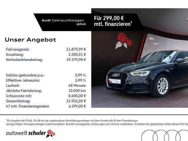 Mythosschwarz metallic Gebraucht 2017 Audi A3 Sport | 21.430 € (Etwas zu teuer) - Bild 1/3