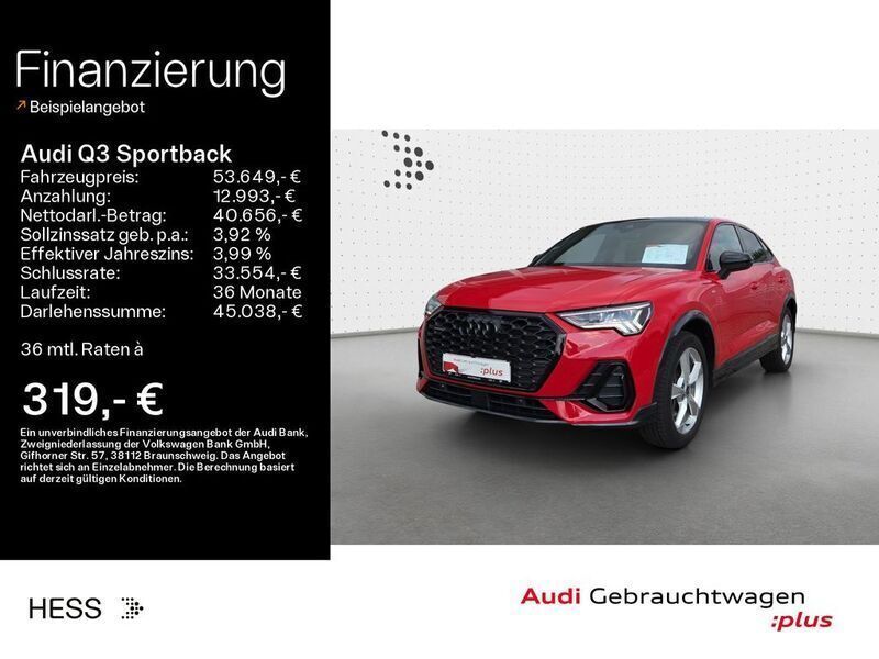 Rot Gebraucht 2024 Audi Q3 Sportback S-Line SUV | 53.649 € (Teuer) - Bild 1/4
