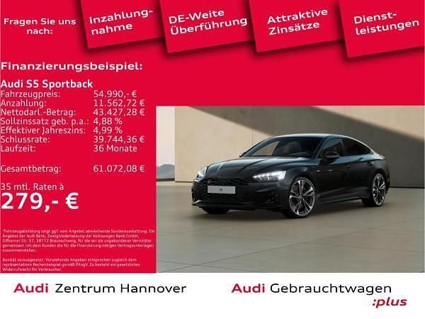 Schwarz (0e mythosschwarz metallic) Gebraucht 2023 Audi S5 Sportback Competition Kleinwagen | 54.451 € (Fairer Preis) - Bild 1/4