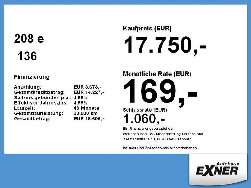 Gebraucht Peugeot e-208 Allure 100 kW (136 PS) 2023 Schwarz Kleinwagen