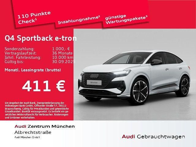 Gletscherweiß metallic Gebraucht 2025 Audi Q4 Sportback e-tron Ambiente SUV | 53.927 € (Fairer Preis) - Bild 1/2
