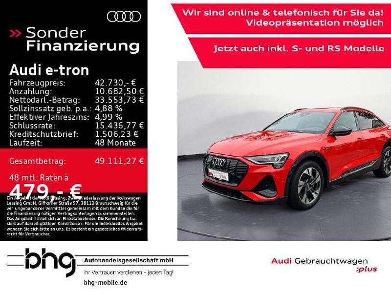 Catalunyarot metallic Gebraucht 2021 Audi e-tron S-Line SUV | 42.730 € (Etwas zu teuer) - Bild 1/4