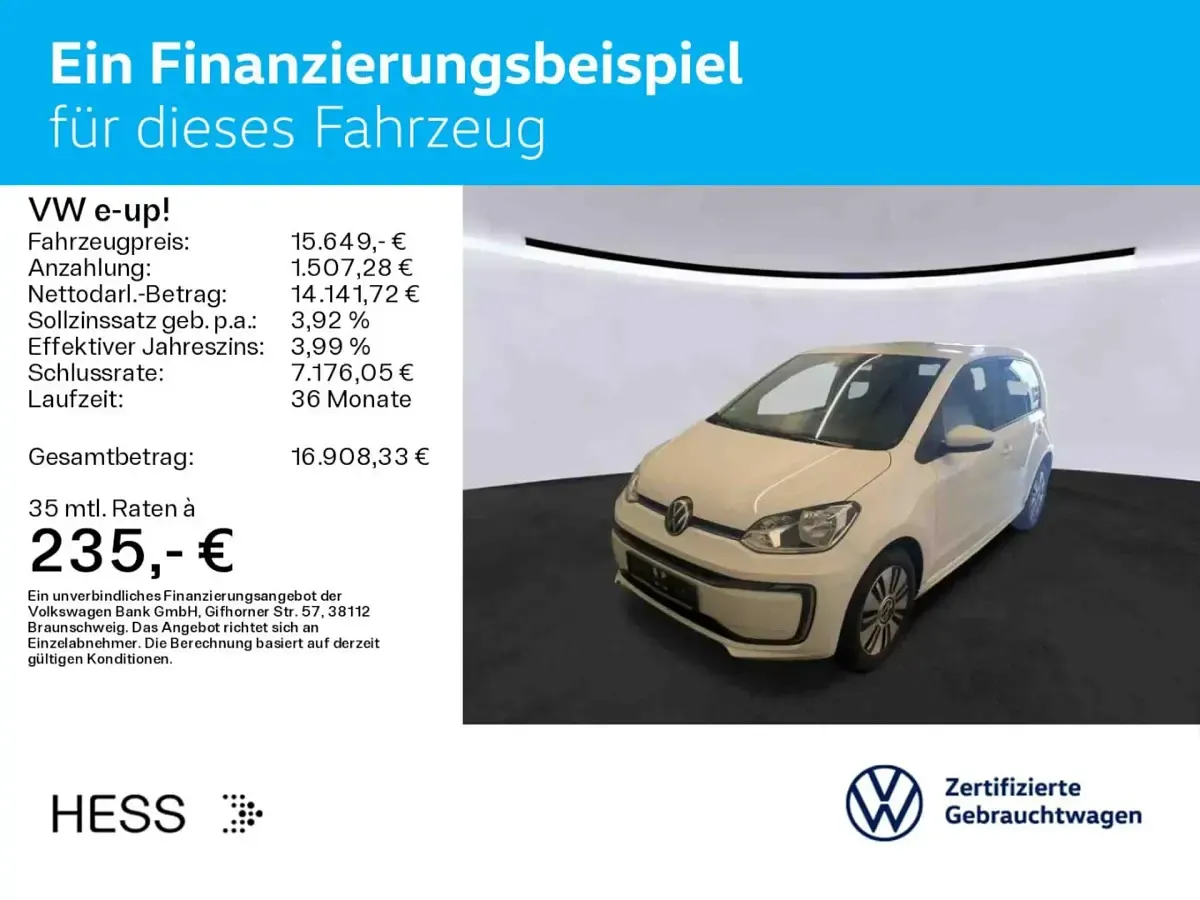 Gebraucht VW e-up! United 61 kW (83 PS) 2021 Kleinwagen