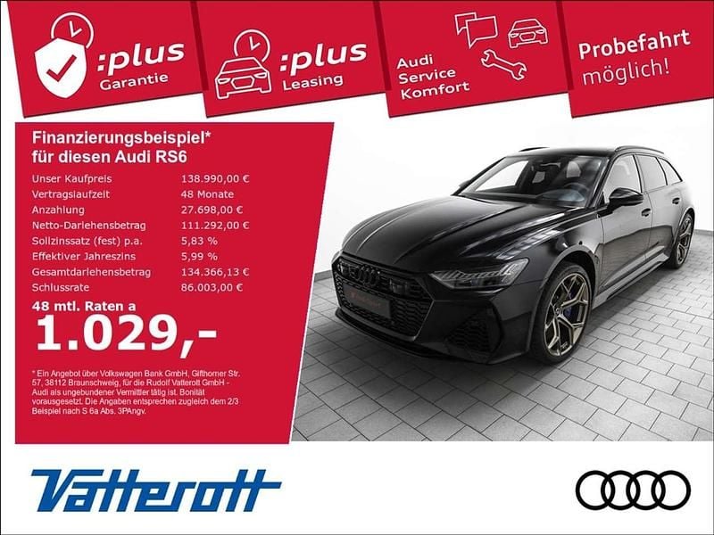 Schwarz Gebraucht 2025 Audi RS6 Performance Kombi | 138.990 € (Guter Preis) - Bild 1/4