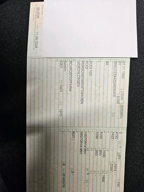 Second-hand Audi 100 115 CP (84 kW) 1989 Roșu Berlinǎ