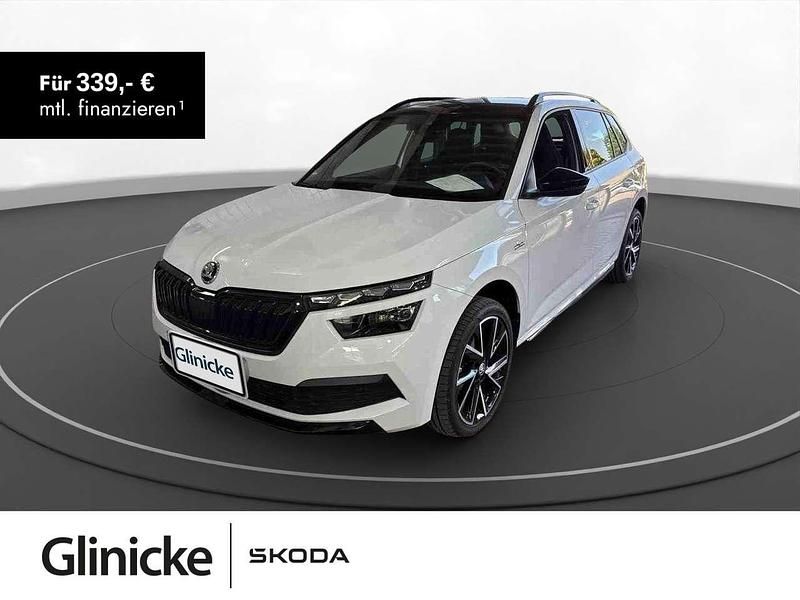 Moonweiss metallic Gebraucht 2021 Skoda Kamiq Monte Carlo SUV | 31.780 € - Bild 1/3