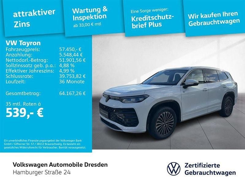 Pure white Gebraucht 2025 VW Tayron R-line SUV | 57.450 € (Fairer Preis) - Bild 1/4