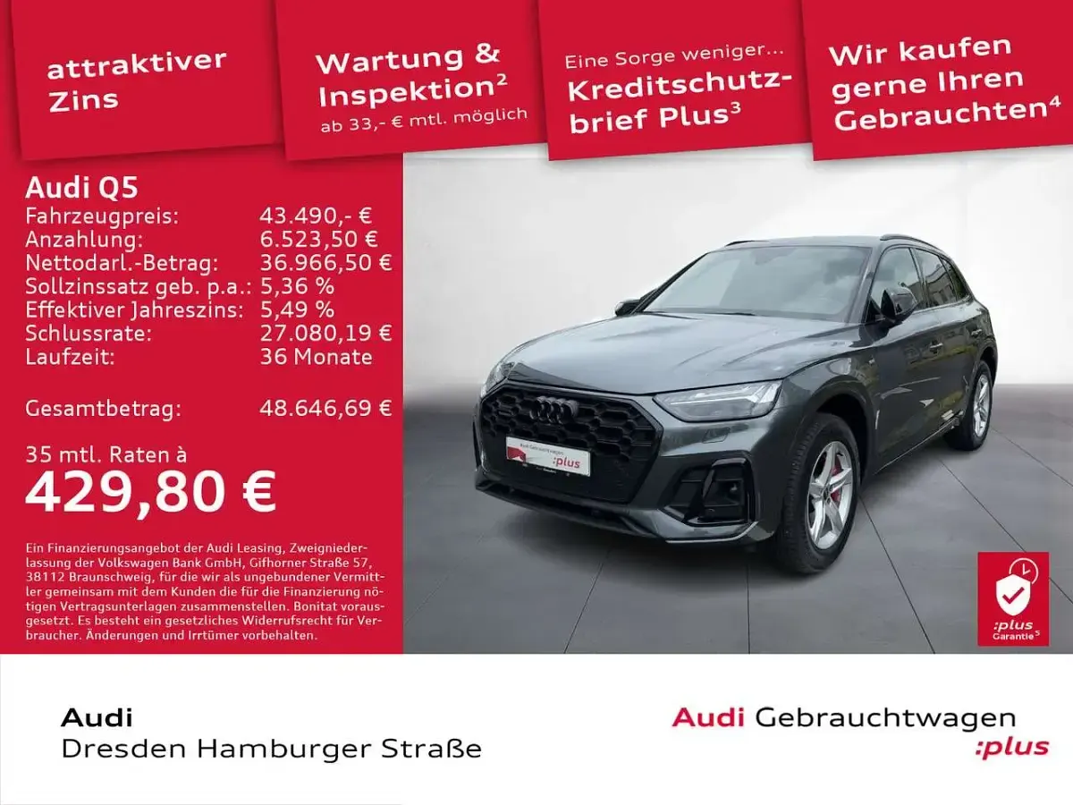 Gebraucht Audi Q5 S-Line 299 PS (219 kW) 2023 Daytonagrau perleffekt SUV