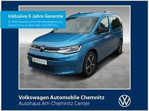 Neu VW Caddy Goal 122 PS (89 kW) 2025 Blau (costa azul metallic) Van / Kleinbus
