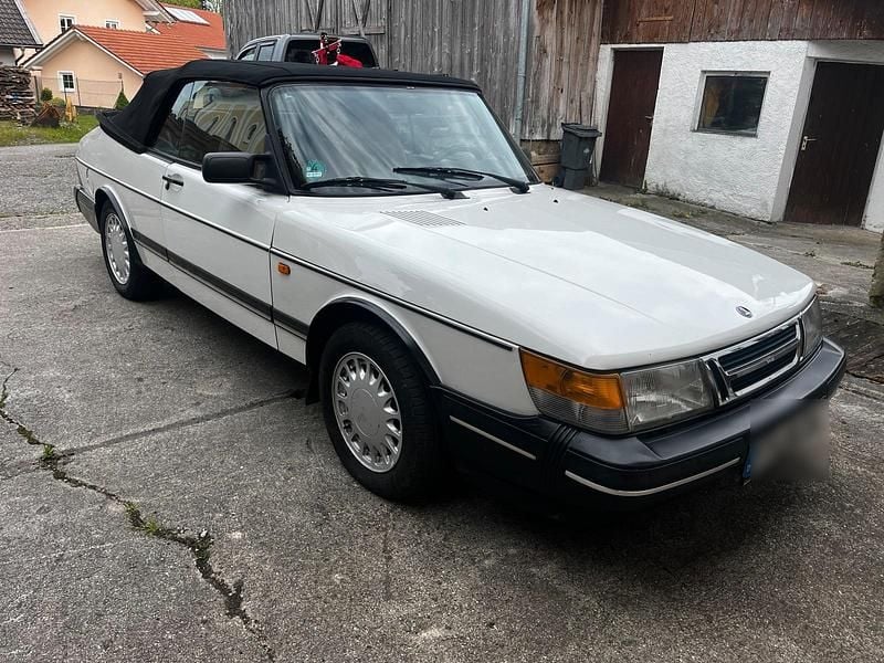 Weiß Gebraucht 1990 Saab 900 Cabriolet Cabrio | 9.499 € - Bild 1/4