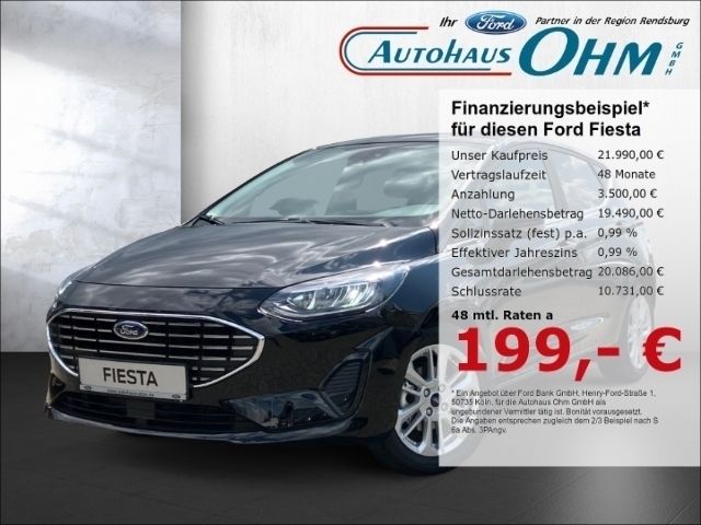 Schwarz Gebraucht 2023 Ford Fiesta Titanium Kleinwagen | 21.990 € (Teuer) - Bild 1/4