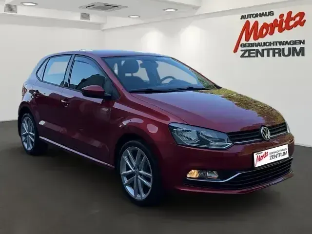 Gebraucht VW Polo Highline 90 PS (66 kW) 2014 Rot Kleinwagen