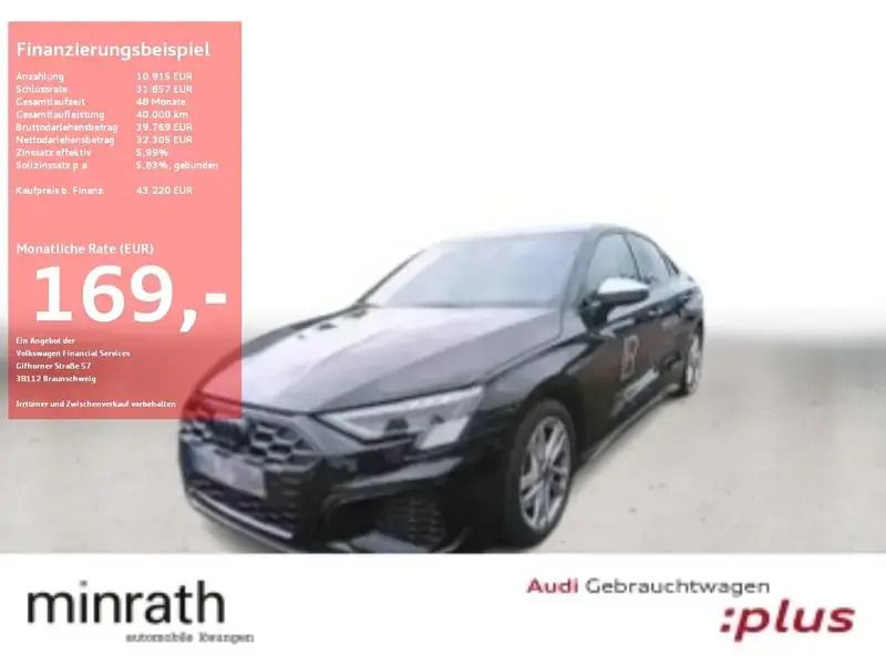 Mythosschwarz metallic Gebraucht 2024 Audi S3 Ambiente Limousine | 43.220 € (Fairer Preis) - Bild 1/4