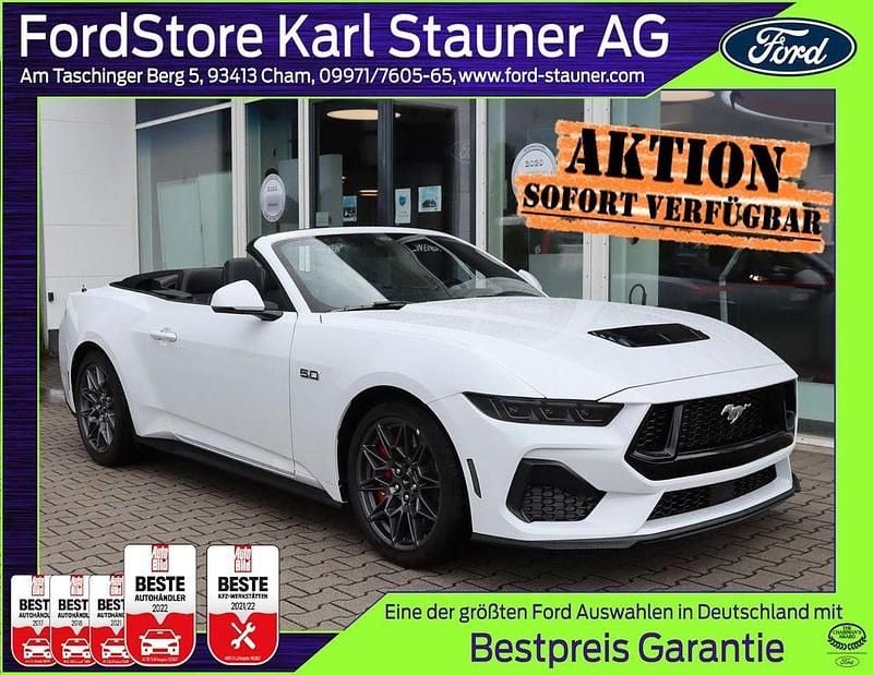 Weiß Neu 2025 Ford Mustang GT Convertible Cabrio | 58.980 € (Superpreis) - Bild 1/4