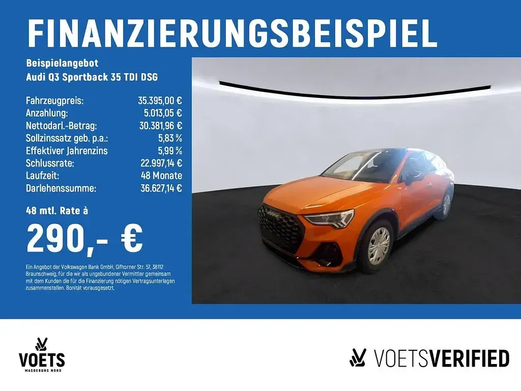 Gebraucht Audi Q3 Sportback S-Line 150 PS (110 kW) 2023 Orange SUV