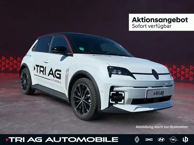Gebraucht Renault R5 Komfort 110 kW (150 PS) 2024 Perlmuttweiß  dach blackpearl schwarz Kleinwagen