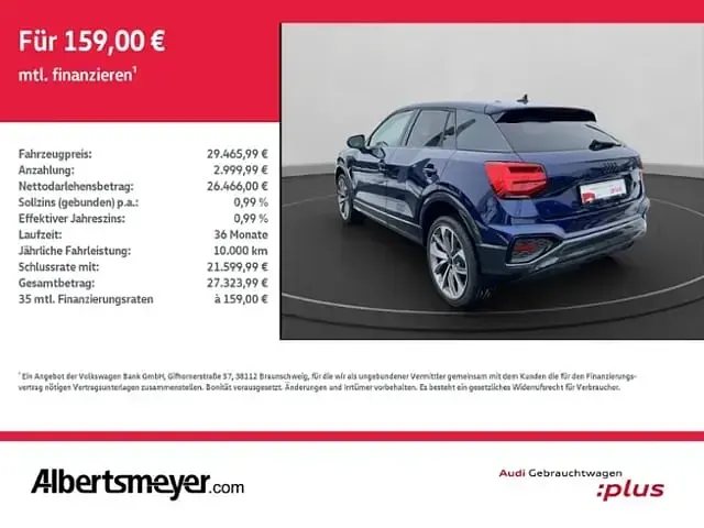 Używany Audi Q2 Advanced Plus 150 KM (110 kW) 2025 Niebieski SUV